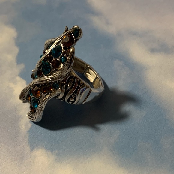 Unique silver ring Statement ring - Picture 2 of 8